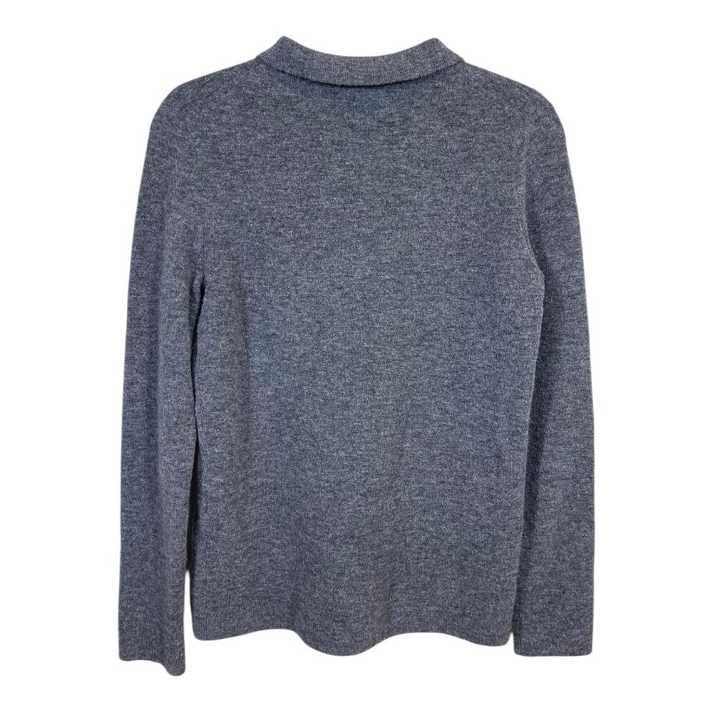 Banana Republic Wool Blend Sweater Collared Knit Top Gray Size Medium - Picture 5 of 8